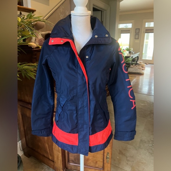 Nautica ladies windbreaker/jacket, extra small NWOT navy, and red - Picture 3 of 14